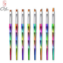 CHNRMJL 8Designs/Set French Moon Smile Gradient Nail Brush Drawing Painting Flower Pen Acrylic UV Gel Nails Art Manicure Tools 2024 - buy cheap