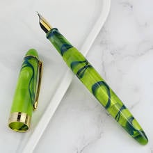 LORELEI Acrylic Resin Green Fountain Pen, Quality Iridium EF/F 0.38/0.5mm with Converter Gift Ink Pen for Business Office Home 2024 - buy cheap