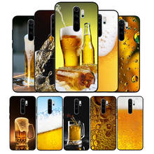 Bolha de cerveja preto silicone caso de telefone para redmi nota 9 8 7 pro s 8t 7a capa 2024 - compre barato