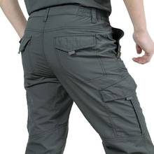 Calça cargo tática masculina, calça leve e respirável de secagem rápida à prova d'água estilo militar do exército verão 4xl 2024 - compre barato