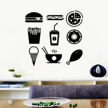 Classic fast food Decorative Sticker Waterproof Home Decor Waterproof Wall Decals Bedroom Nursery Decoration 2024 - buy cheap