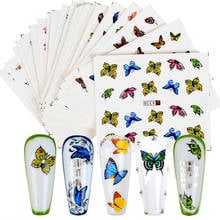 1 Set Butterfly Nail Water Transfer Nail Slider Flower Leaf Eye Leopard Designs Nail Art Stickers Decals Decorations Tips 2024 - buy cheap