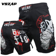 Vszap mma calções de boxe calças muay thai curto mau menino mma troncos muay thai camuflagem kickboxing shorts luta usar calças mma 2024 - compre barato