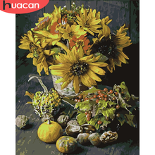 HUACAN DIY Sunflower Picture By Numbers Kits Home Decor Painting By Numbers Flower Drawing On Canvas HandPainted Art Gift 2024 - buy cheap