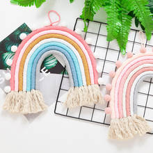 Baby Girl Stuff Room Hanging Decoration Handmade Woven Rainbow Decor  Macrame Rainbow Crib Accessories 2024 - buy cheap