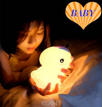 Luz Led nocturna de unicornio de silicona para bebés y niños, lámpara de dinosaurio recargable con Sensor táctil, juguete de decoración para el hogar 2024 - compra barato