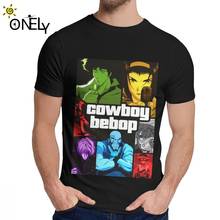Camiseta estampada masculina do robô cowboy bebop, camiseta clássica personalizada estilo jovem, gola redonda 2024 - compre barato