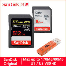 SanDisk Extreme Pro/Ultra SD Card 128GB 64GB 32GB 512GB 256G 16GB SD 128gb Flash Memory Card SD U1/U3 4K V30 Cards SDXC SDHC 2024 - buy cheap