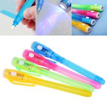 Magic Invisible Ink Pen Writing Secret Message Gadget With UV Light Stationery 2024 - buy cheap