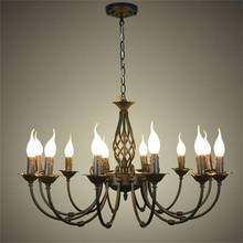 European luxury wrought iron chandelier bedroom living room dining room Lustres Metal home hanging lighting luminaire 2024 - buy cheap