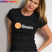 Billionaire Bitcoin design T Shirt Women's Stylish Clothes the crypto enthusias T-Shirts 100% Cotton Crew Neck Tee Shirts Mujer 2024 - buy cheap