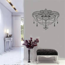 Mandala Lotus Flower Wall Decals For Bedroom Yoga Studio Bohemian Home Decor Vinyl Art Stickers  Wall Decor DW9124 2024 - buy cheap