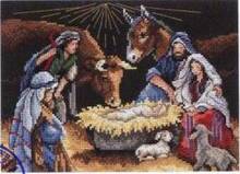 Хлопок наивысшего качества красивый прекрасный Счетный крест набор Святая ночь рождение Иисуса dim 08698 2024 - купить недорого