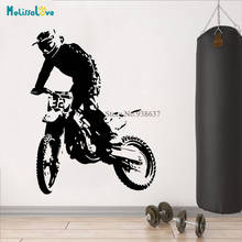 Motorcycle Ride Vinyl Wall Stickers Decal Sticker Bedroom Nursery Dirt Sport Bike Decor Kids Boys Room Design Wallpaper BA805 2024 - buy cheap