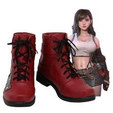 Botas para adultos FF Final Fantasy VII Remake Tifa, zapatos de Cosplay para hombre y mujer, hechas a medida, talla europea/europea 2024 - compra barato