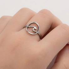 Готическое Золотое минималистическое Ювелирное кольцо, геометрическое кольцо для женщин и мужчин, круглое кольцо из нержавеющей стали, свадебный подарок на Хэллоуин, Рождество, бижутерия 2024 - купить недорого