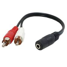 Universal RCA Cable 3.5mm Jack Stereo Audio Cable Female to 2RCA Male Socket to Headphone 3.5 AUX Y Adapter for DVD Amplifiers 2024 - buy cheap