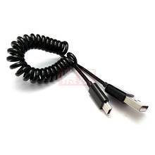 USB 2,0 a Cables Mini USB en espiral, adaptador de resorte de carga de datos, 50cm/0,5 m 200cm/2m 2024 - compra barato