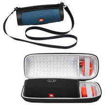 Bolsa de transporte em EVA e silicone 2 em 1, bolsa rígida de EVA com capa de silicone macio para carregador JBL e alto-falantes bluetooth Charge 4 2024 - compre barato