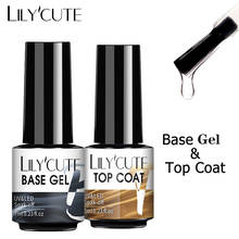 LILYCUTE Top base gel Soak Off Gel Nail Polish UV LED Nail Extension extension Fingernail Gel Varnish Transparent Nail Art Gel 2024 - buy cheap
