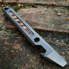 Outdoor EDC Tool Titanium & copper Pocket Pry Bar Crowbar Underreach KeyChain 2024 - buy cheap