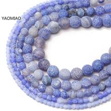 Natural Weather lapis Agates Round Loose Beads4mm 6mm 8mm 10mm 12mmGemStone Loose Beads For DIY Making Jewelry Women Bracelets 2024 - buy cheap