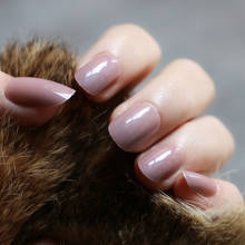 MqpQ 24pcs new product Brow sales false nails long oval head fake nail pink candy color gray Full set 2024 - buy cheap