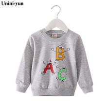 100%Cotton 2018 Winter Gray Baby Coat 0-6T Christmas Gift Sweatshirt for Boy Christmas Toddler Girl Winter Top  Baby Sweatshirt 2024 - buy cheap