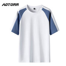 New Summer T shirt Men Cotton Short Sleeve Tshirt Men's Loose Casual Top Tee Male Hip Hop Pullover Patchwork Streetwear Clothing 2024 - buy cheap