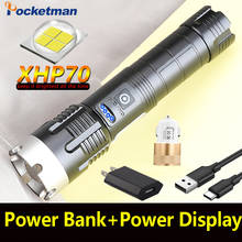 50000Lumens XHP70 Flashlight USB Rechargeable Led High-Power Flashlight  Power Bank Torch With COB Side Light Outdoor Lighting 2024 - buy cheap