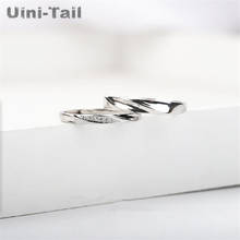Uini-tail-anillo abierto de Plata de Ley 925 para parejas, joyería de alta calidad, con personalidad 2024 - compra barato
