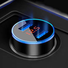 Автомобильное зарядное устройство 5 В 3.1A со светодиодный дисплей Универсальный двойной Usb для Mercedes Benz GLK x204 CLA W140 GLA x156 SLK R172 GLC CLK C208 C209 2024 - купить недорого