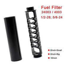 6 Inch Aluminum Car Fuel Filter 1/2-28 5/8-24 Car Solvent Trap Gasoline Filter For NAPA4003 WIX24003 Car Accessories 2024 - buy cheap