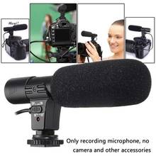 Microfone filmador para câmera nikon, com estéreo, para celular, computador, xiaomi, iphone 8, x, samsung 2024 - compre barato