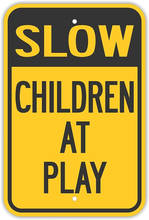 Traffic Signs Slow Children at Play Signs Playing Kids Down Aluminum Metal Sign Street Weather Approved Sign 2024 - buy cheap