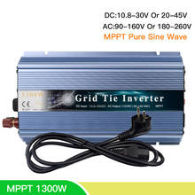Inversor Solar MPPT de 1300W, Inversor de conexión a red, convertidor de onda sinusoidal pura de 110V, 220V, CA para batería de 12V y 24V, sistema PV Solar 2024 - compra barato