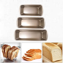 Non Stick Baking Toast Boxes Golden Carbon Steel Bakeware Loaf Pan Cheese Mousse Brownie Baking Cake Mold Pastry Cooking Tools 2024 - buy cheap