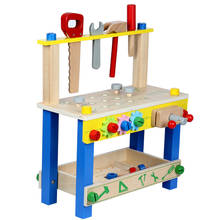 Accesorios Montessori de educación temprana para niños, juguetes de madera de simulación, juego de herramientas de reparación multifunción, juego de simulación 2024 - compra barato