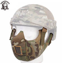 SINAIRSOFT-mascarilla táctica militar de media cara, máscara protectora de camuflaje para casco rápido, apta para Paintball, Airsoft, caza 2024 - compra barato