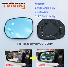 TVYVIKJ Side Rearview Mirror Blue Glass Lens With LED Indicate light For HONDA Odyssey 2015-2019 Wide Angle View anti glare door 2024 - buy cheap