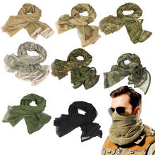 Lenço camuflado militar tático, cachecol de malha respirável para camuflagem, máscara de rosto para sniper, airsoft, caça, ciclismo, cachecol 2024 - compre barato