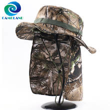 CAMOLAND-Sombrero de cubo militar con solapa de cuello para mujer y hombre, gorro de verano con protección UV, para el sol, camuflaje, para senderismo y pesca al aire libre 2024 - compra barato