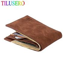 2020 New Fashion PU Leather Men's Wallet With Coin Bag Zipper Small Money Purses Dollar Slim Purse New Design Money Wallet 2024 - buy cheap