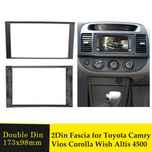 2 Din Car Fascia for Toyota Camry Corolla RAV4 Prado Vios Wish 4500 2006+ Radio Dashboard Frame Panel Trim Car Stereo Dash Bezel 2024 - buy cheap