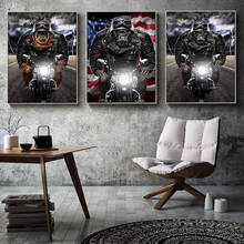 AAHH Canvas Painting Wall Art Cartoon Monkey American Soldier Canvas Art for Living Room Wall Art Home Decoration No Frame 2024 - buy cheap