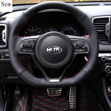 DIY Hand-Stitched Leather Car Steering Wheel Cover Set  for Kia Sorento K5 K4 K3 K2 KX3 Sportage R KX5 Forte Car Accessories 2024 - buy cheap