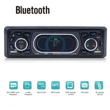 Radio con Bluetooth para coche, reproductor MP3 estéreo de 1 Din, receptor USB/FM con mando a distancia inalámbrico, 60W x 4 2024 - compra barato