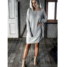 Hot Sales Womens Winter Streetwear Long Batwing Sleeve Jumper Tops Ladies Loose O-Neck Shirts 2024 - buy cheap