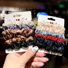 6PCS/Set Women Elegant Solid Elastic Hair Bands Girls Sweet Ponytail Holder Rubber Bands Gum For Hair Scrunchie Hair Accessories 2024 - buy cheap