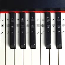 Adesivos para teclado de piano, 54/61/88 teclas, piano transparente, teclado stave adesivo note pvc, nome, acessórios eletrônico f8p3 2024 - compre barato